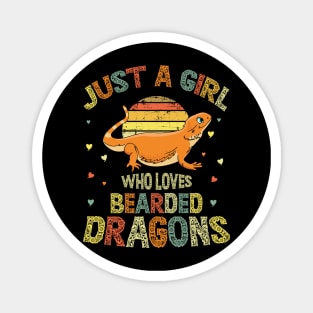 Just A Girl Who Loves Bearded Dragons Magnet